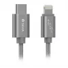 Devia Gracious USB-C–Lightning-kaapeli 1 m harmaa