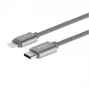 Devia Gracious USB-C–Lightning-kaapeli 1 m harmaa
