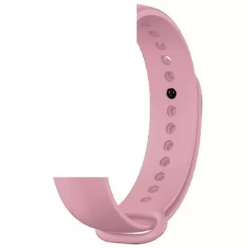 Devia Xiaomi Mi Band 5/Mi Band 6 Deluxe Sport vaaleanpunainen silikoninen vaihtoranneke