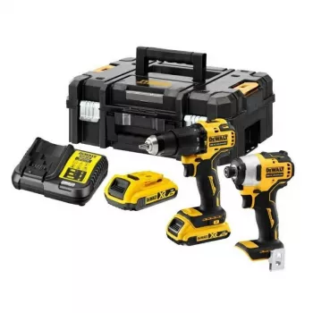 DEWALT 18V Combo-Kit DCK2060L2T (DCD778 iskuporakone + DCF787 iskuruuvinväännin) 2x 3,0 Ah Li-Ion akut, laturi, TSTAK II laukku