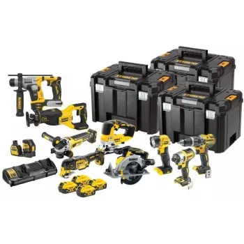 DEWALT 18V XR yhdistelmäsarja 10-osainen - 4x5Ah