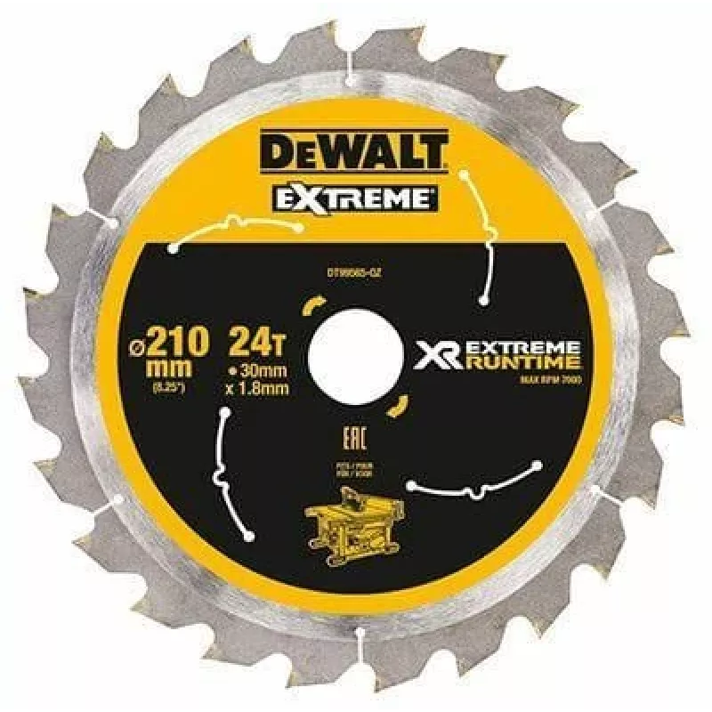 DEWALT Xtreme Runtime 210 mm x 30 mm 36T pyörösahanterä