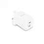 DICOTA 2-porttinen GaN USB-C seinälaturi 100W valkoinen
