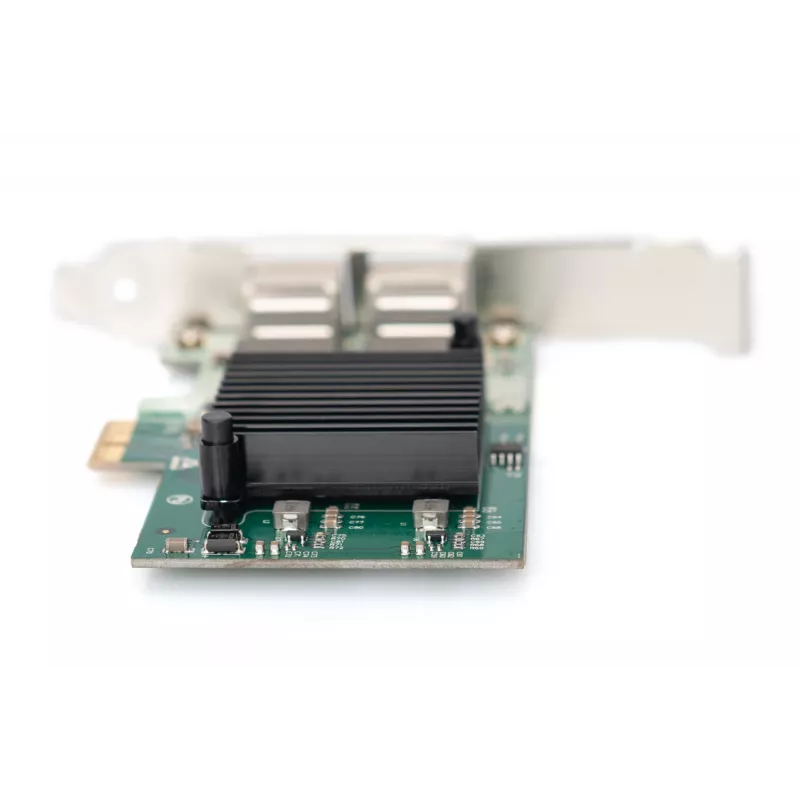DIGITUS 2-porttinen Gigabit Ethernet -verkkokortti, RJ45, PCI Express, Intel I210-AT -piirisarja (DN-1013-2)