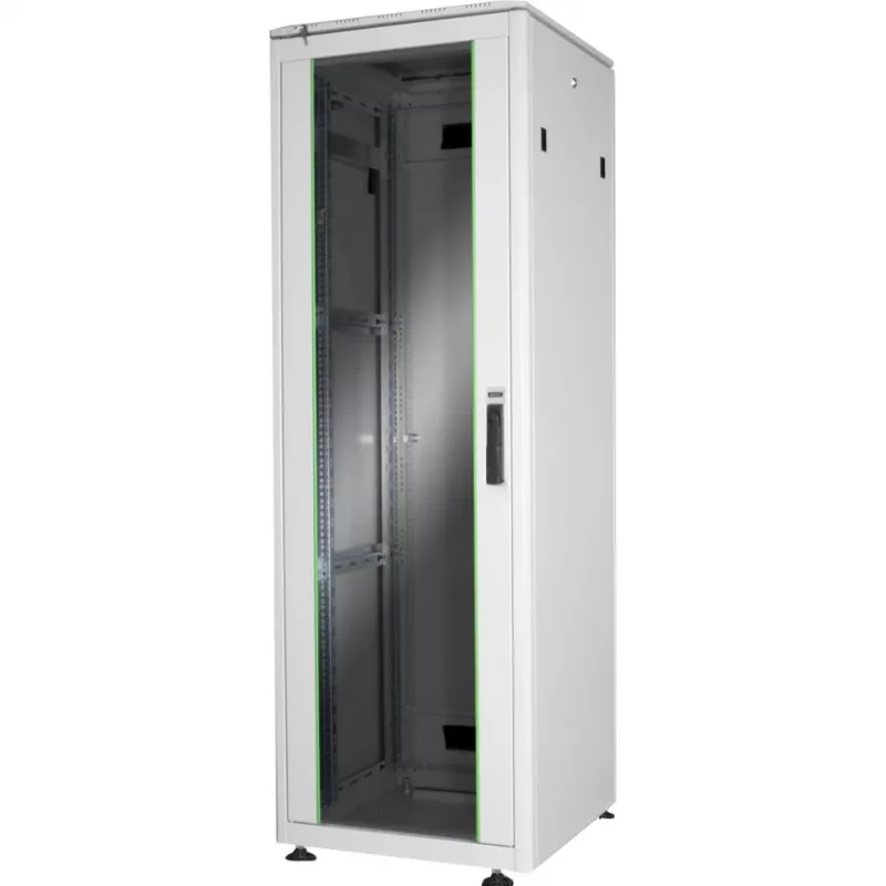DIGITUS 36HE Unique verkkokaappi 600x600 mm lasiovi harmaa