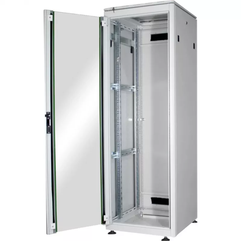 DIGITUS 36HE Unique verkkokaappi 600x600 mm lasiovi harmaa