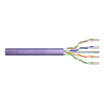 DIGITUS Cat.6 asennuskaapeli, U/UTP, Dca, AWG 23/1, LSOH, 50 m, violetti