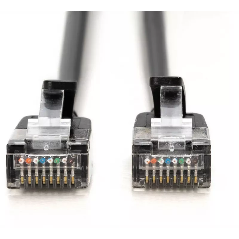 DIGITUS CAT 6A F-FTP Slim-patchkaapeli, 2 m, musta, 10 kpl:n pakkaus