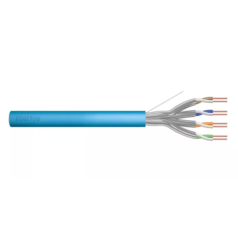DIGITUS Cat6A -asennuskaapeli U/FTP Dca AWG 23/1 LSOH 500 m sininen rulla