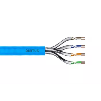 DIGITUS Cat6A -asennuskaapeli U/FTP Dca AWG 23/1 LSOH 500 m sininen rulla
