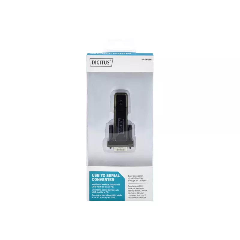 DIGITUS DA-70156 USB 2.0 - RS232-sarja-adapteri, 1,5 m, musta