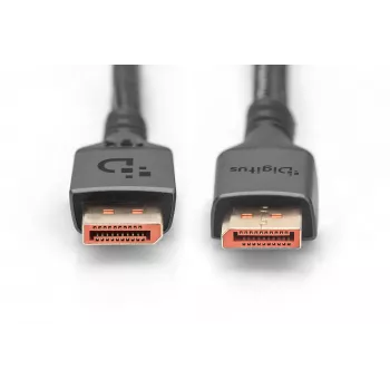 Digitus DisplayPort 2.1 liitäntäkaapeli, 16K, 80 Gbps, 2 m, musta