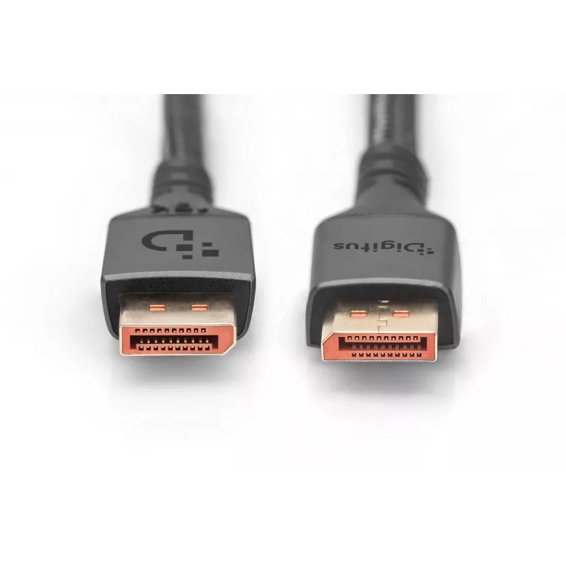 Digitus DisplayPort 2.1 liitäntäkaapeli, 16K, 80 Gbps, 2 m, musta