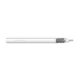 DIGITUS RG-6 koaksiaalikaapeli, 75 ohm, kaksinkertaisesti suojattu (2x folio + 77% punos), Eca, PVC, 100 m, valkoinen