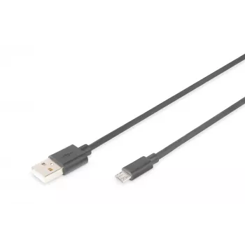 DIGITUS USB 2.0 -kaapeli Type A - Micro B uros/uros 1,8m musta