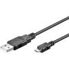 DIGITUS USB 2.0 -kaapeli Type A - Micro B uros/uros 1,8m musta
