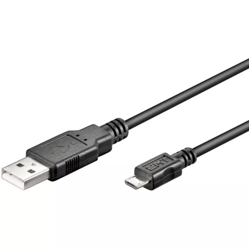 DIGITUS USB 2.0 -kaapeli Type A - Micro B uros/uros 1,8m musta