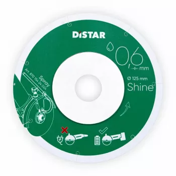 DISTAR SHINE timanttilaikka 125 x 0,6 x 22,23 mm jatkuva reuna keraamisille ja posliinilaatoille