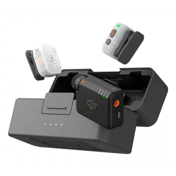 DJI Mic Mini 2S langaton mikrofonijärjestelmä (2 lähetintä + 1 vastaanotin + latauskotelo)