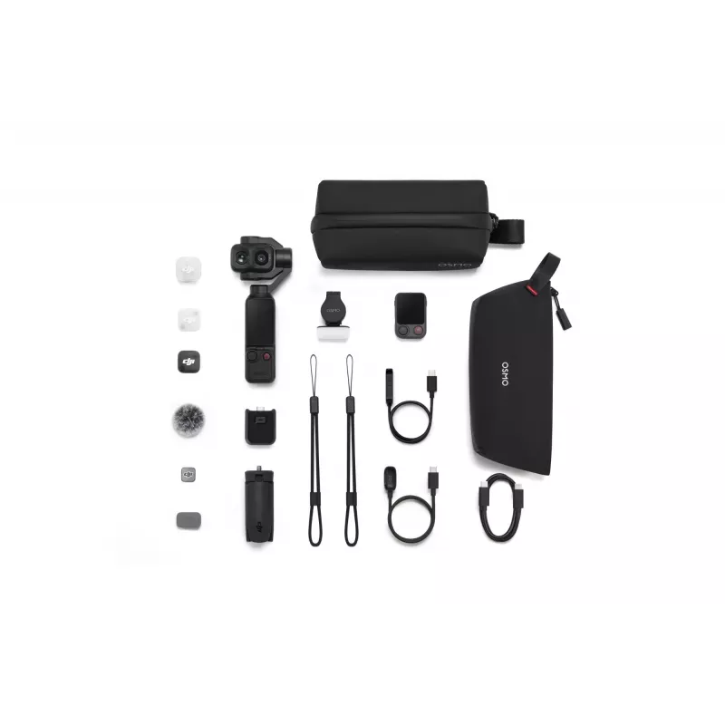 DJI Osmo Pocket 4P Vlog Combo 4K -kamera, musta