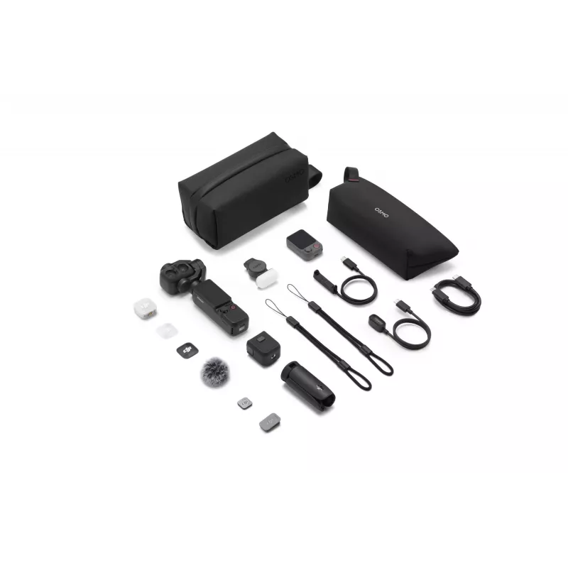 DJI Osmo Pocket 4P Vlog Combo 4K -kamera, musta