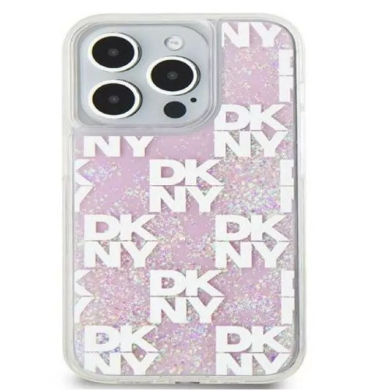 DKNY Apple iPhone 15 Pro Max 6,7 tuuman hardcase Liquid Glitter Multilogo pinkki