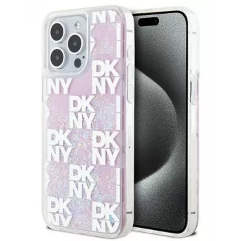 DKNY Apple iPhone 15 Pro Max 6,7 tuuman hardcase Liquid Glitter Multilogo pinkki