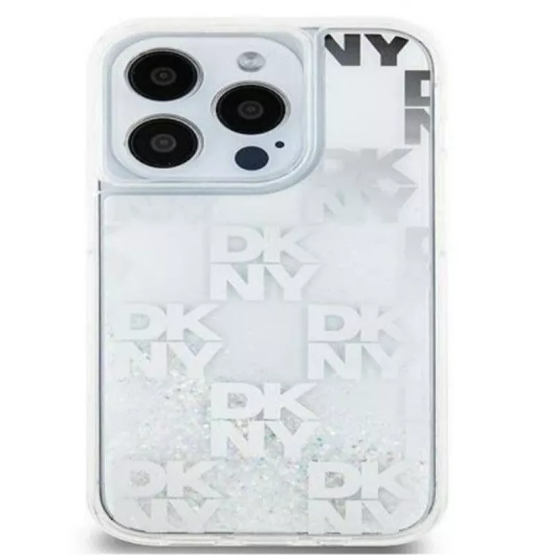 DKNY Apple iPhone 15 Pro Max 6,7 tuuman hardcase Liquid Glitter Multilogo valkoinen