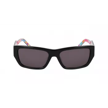 DKNY DK545S-002 naisten suorakaide-aurinkolasit - mustat kehykset harmaa liukuvärilasi 56 mm