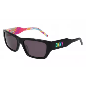 DKNY DK545S-002 naisten suorakaide-aurinkolasit - mustat kehykset harmaa liukuvärilasi 56 mm