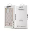 DKNY nahkakotelo ruudullisella Mono-kuviolla ja painetuilla raidoilla iPhone 14 Pro Max - pinkki