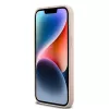 DKNY nahkakotelo ruudullisella Mono-kuviolla ja painetuilla raidoilla iPhone 14 Pro Max - pinkki