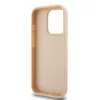 DKNY nahkakotelo ruudullisella Mono-kuviolla ja painetuilla raidoilla iPhone 15 Pro Max - pinkki
