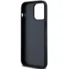 DKNY nahkainen Mono Stripe & metallilogo -kuori Apple iPhone 14 Pro - musta