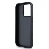 DKNY nahkainen Mono Stripe & metallilogo -kotelo iPhone 15 Pro - musta