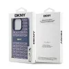 DKNY nahkainen Mono Stripe & metallilogo -kuori iPhone 15 Pro - sininen