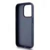 DKNY nahkainen Mono Stripe & metallilogo -kuori iPhone 15 Pro - sininen