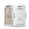 DKNY nahkainen Mono Stripe & metallilogo -kotelo iPhone 15 Pro - pinkki