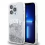 DKNY Liquid Glitter Arch Logo kotelo iPhone 14 Pro läpinäkyvä
