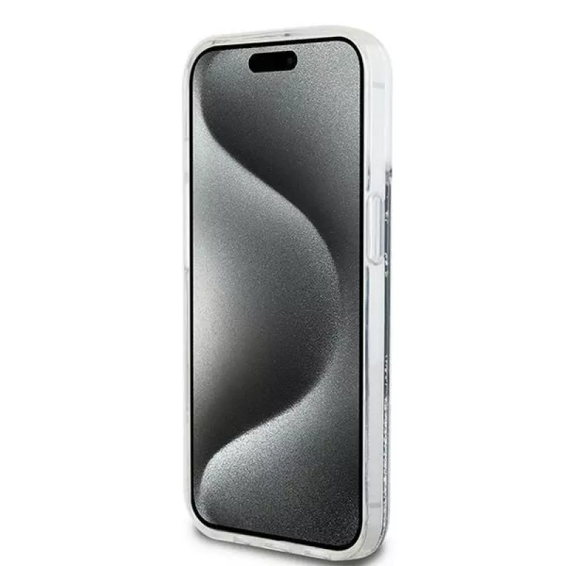 DKNY Liquid Glitter Big Logo iPhone 14/15/13 kuori - musta