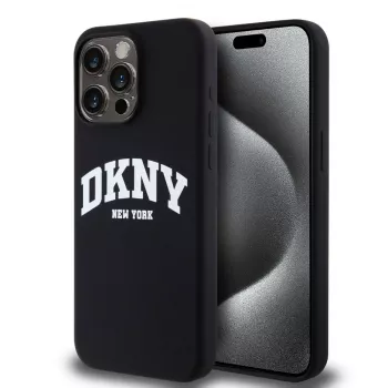 DKNY Liquid Silicone Arch Logo MagSafe-kotelo iPhone 14 Pro Max - musta