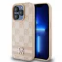 DKNY PU-nahkakotelo ruutu- ja raitakuviolla iPhone 13 Pro pinkki
