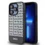 DKNY PU-nahkakotelo toistuvalla kuviolla ja alaraidalla iPhone 14 Pro Maxille - musta
