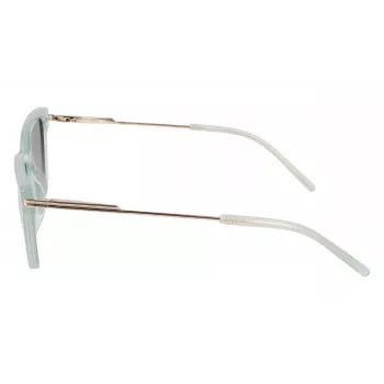 DKNY naisten aurinkolasit DK713S - ruskea havanna suorakaiteen muotoinen kehys ruskeilla gradient-linsseillä - 56 mm lasin leveys