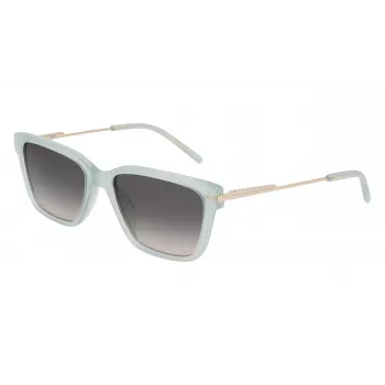 DKNY naisten aurinkolasit DK713S - ruskea havanna suorakaiteen muotoinen kehys ruskeilla gradient-linsseillä - 56 mm lasin leveys