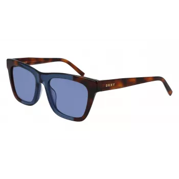 DKNY naisten aurinkolasit DK529S-240 ruskea Havana asetaattikehys ruskeat liukuvärilinssit 53 mm