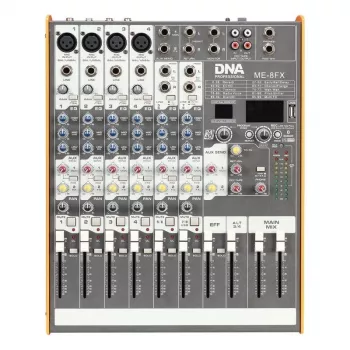 DNA PROFESSIONAL DNA ME-8FX audiomikseri, 8 kanavaa, USB, Bluetooth
