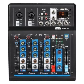 DNA Professional DNA MIX 4 EQ 4-kanavainen analoginen audiomikseri USB:lla, MP3:lla, Bluetoothilla