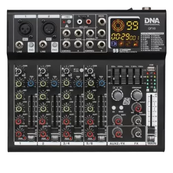 DNA PROFESSIONAL DNA QFX6 6-kanavainen analoginen äänimikseri Bluetoothilla