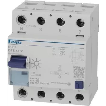 Doepke DFS4 063-4/0.30-PVFI vikavirtasuojakytkin 4-napainen 63 A 300 mA tyyppi F 09146804